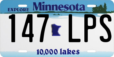 MN license plate 147LPS