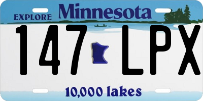 MN license plate 147LPX
