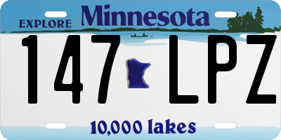 MN license plate 147LPZ