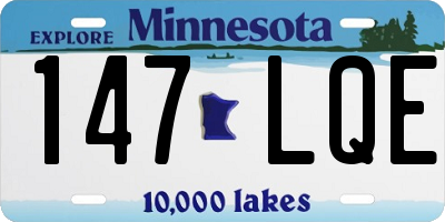 MN license plate 147LQE