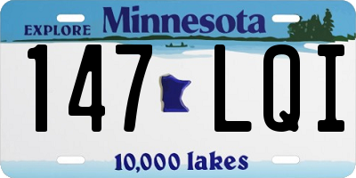 MN license plate 147LQI