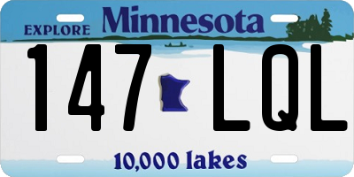 MN license plate 147LQL