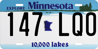 MN license plate 147LQO