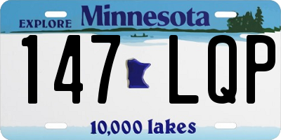 MN license plate 147LQP