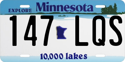 MN license plate 147LQS