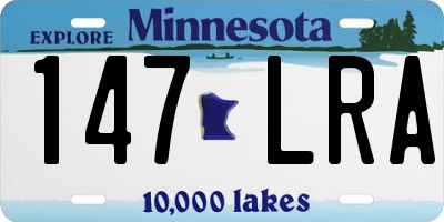 MN license plate 147LRA
