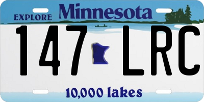 MN license plate 147LRC