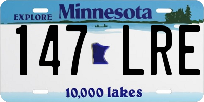 MN license plate 147LRE