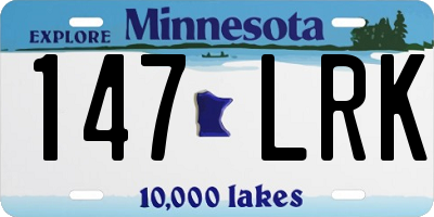 MN license plate 147LRK