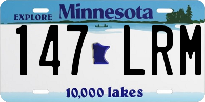 MN license plate 147LRM