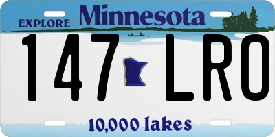 MN license plate 147LRO