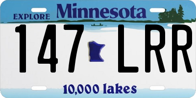 MN license plate 147LRR
