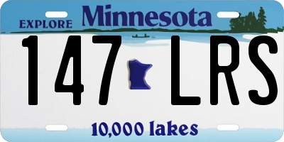 MN license plate 147LRS