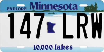 MN license plate 147LRW