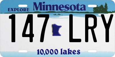 MN license plate 147LRY
