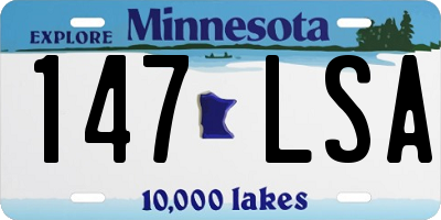 MN license plate 147LSA