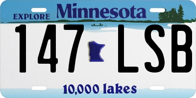 MN license plate 147LSB