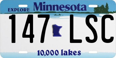 MN license plate 147LSC