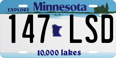 MN license plate 147LSD