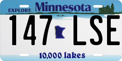 MN license plate 147LSE