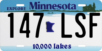 MN license plate 147LSF