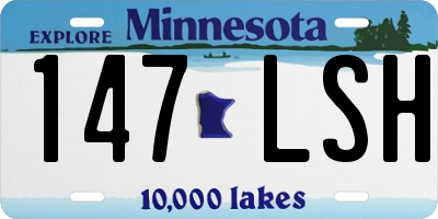 MN license plate 147LSH