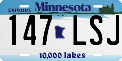 MN license plate 147LSJ