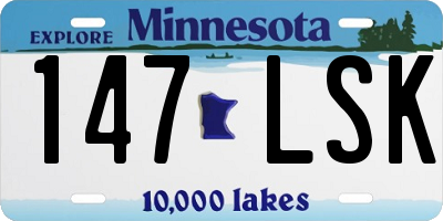 MN license plate 147LSK