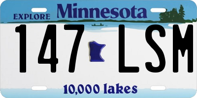 MN license plate 147LSM