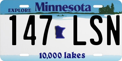 MN license plate 147LSN