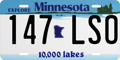 MN license plate 147LSO