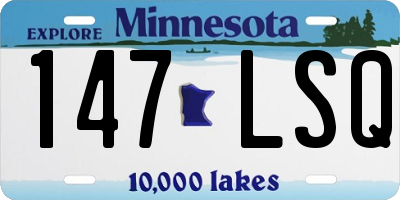 MN license plate 147LSQ