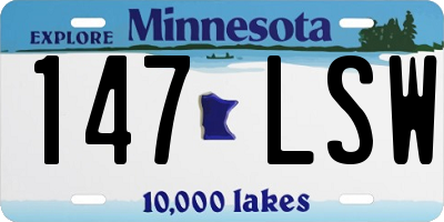 MN license plate 147LSW