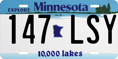 MN license plate 147LSY