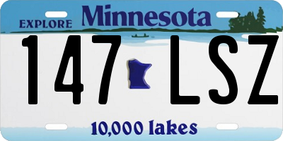 MN license plate 147LSZ