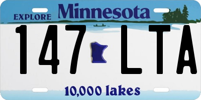 MN license plate 147LTA