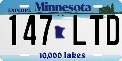 MN license plate 147LTD