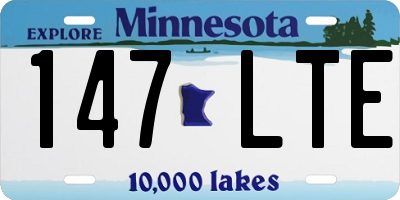 MN license plate 147LTE