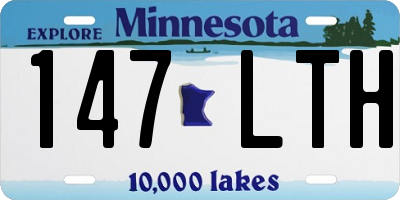 MN license plate 147LTH