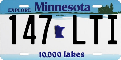 MN license plate 147LTI