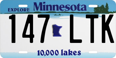 MN license plate 147LTK