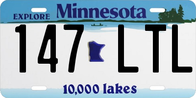 MN license plate 147LTL
