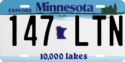 MN license plate 147LTN
