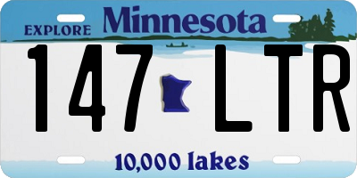 MN license plate 147LTR