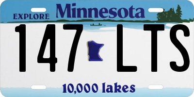 MN license plate 147LTS