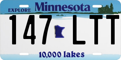 MN license plate 147LTT