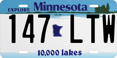 MN license plate 147LTW