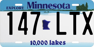 MN license plate 147LTX