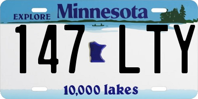 MN license plate 147LTY