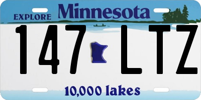MN license plate 147LTZ
